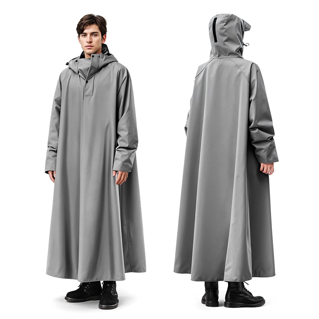 PALAY® Long Raincoat for Adults Hooded Rain Poncho Wide Brim Long Raincoat Waterproof Extra Long Rain Coat for Hiking, Travel, Activities, Riding, XXL PALAY® Long Raincoat for Adults Hooded Rain Poncho Wide Brim Long Raincoat Waterproof Extra Long Rain Coat for Hiking, Travel, Activities, Riding, XXL